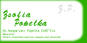 zsofia popelka business card